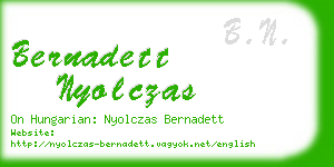 bernadett nyolczas business card